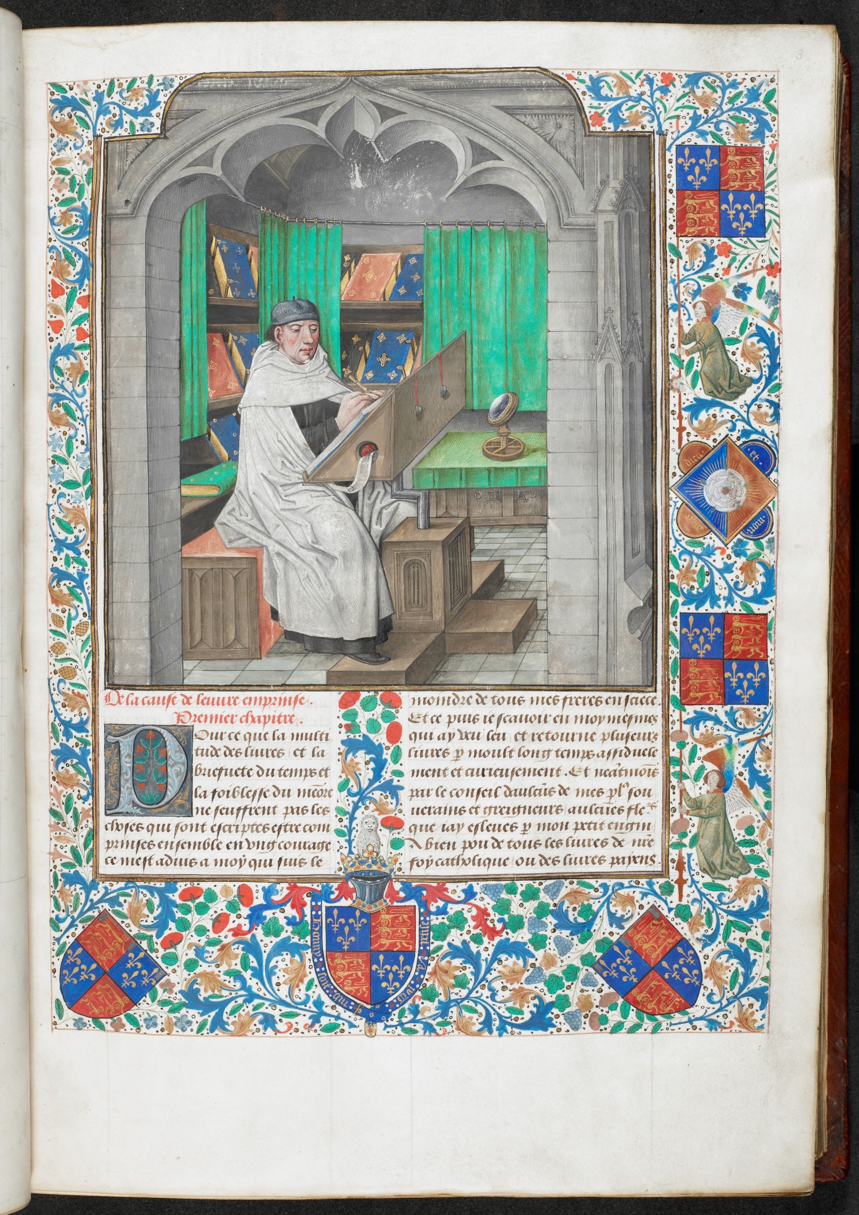 monk in a scriptorium